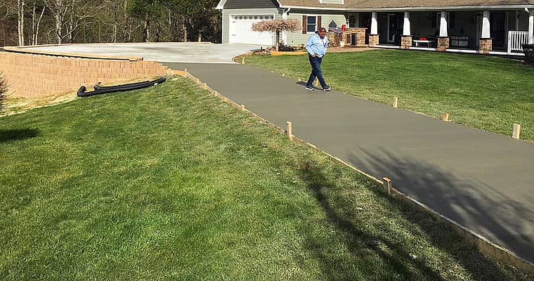 Concrete driveway project